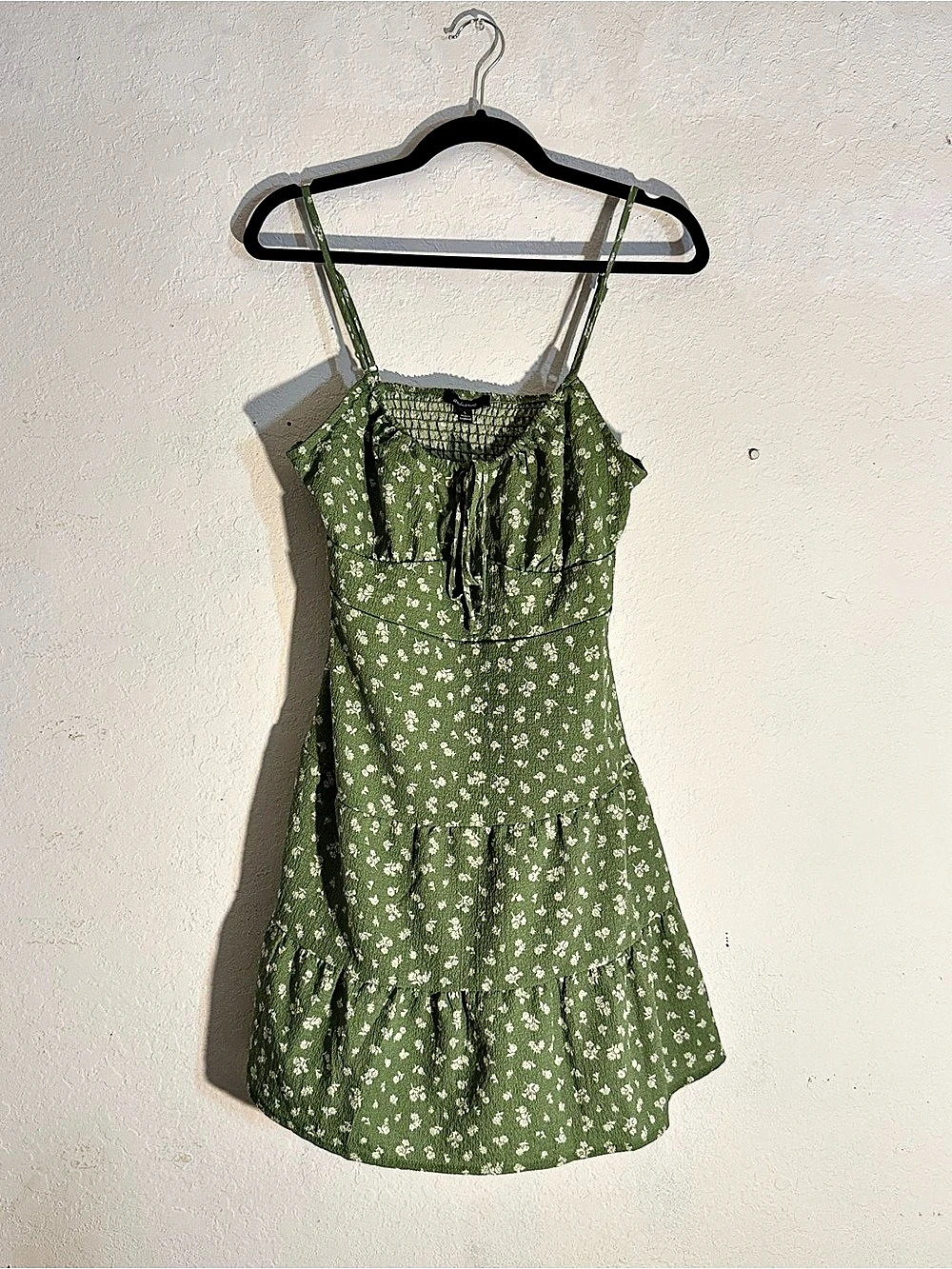 Ambiance - Floral Mini Dress | Green & White | L